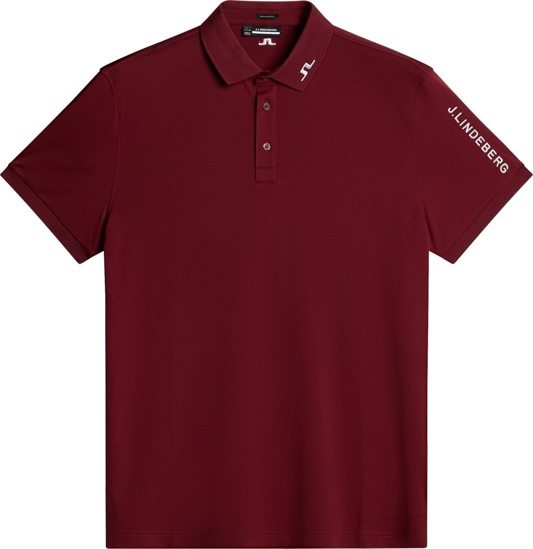 Πουκάμισα Πόλο J.Lindeberg Tour Tech Regular Fit Cabernet M Πουκάμισα Πόλο