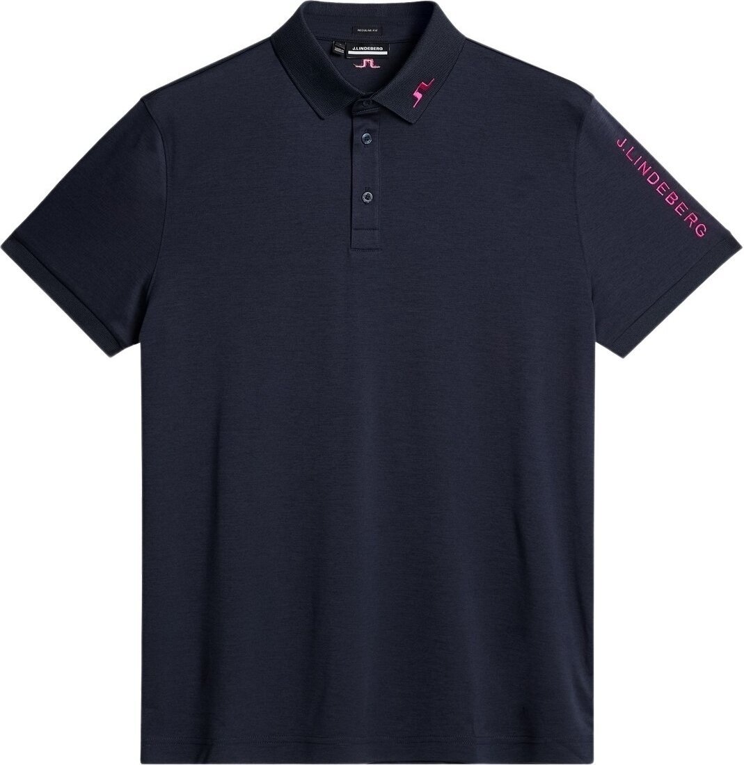 Πουκάμισα Πόλο J.Lindeberg Tour Tech Regular Fit Navy Melange 2XL Πουκάμισα Πόλο