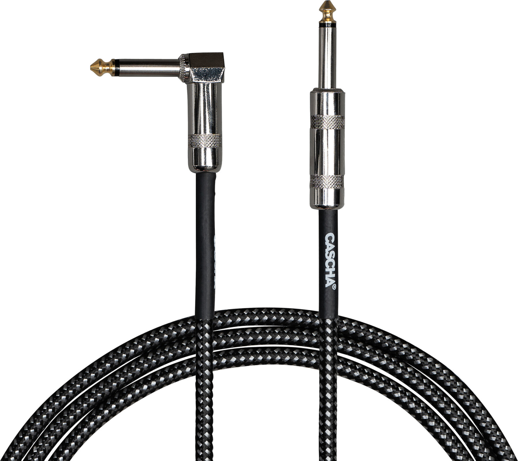 Instrument Cable Cascha Standard Line Guitar Cable 9 m Straight - Angled Instrument Cable