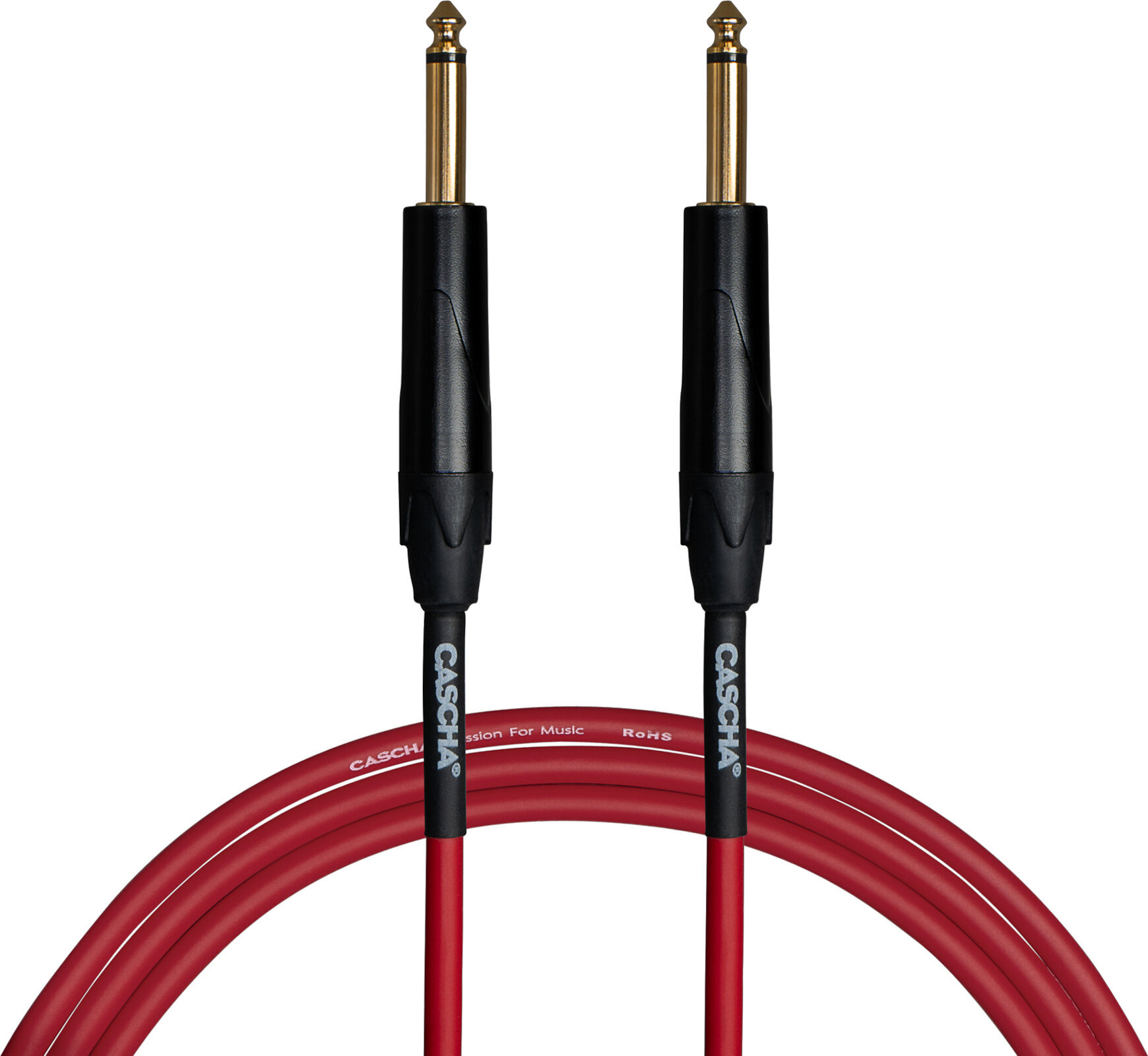 Cable de instrumento Cascha Advanced Line Guitar Cable Rojo 9 m Recto - Recto Cable de instrumento