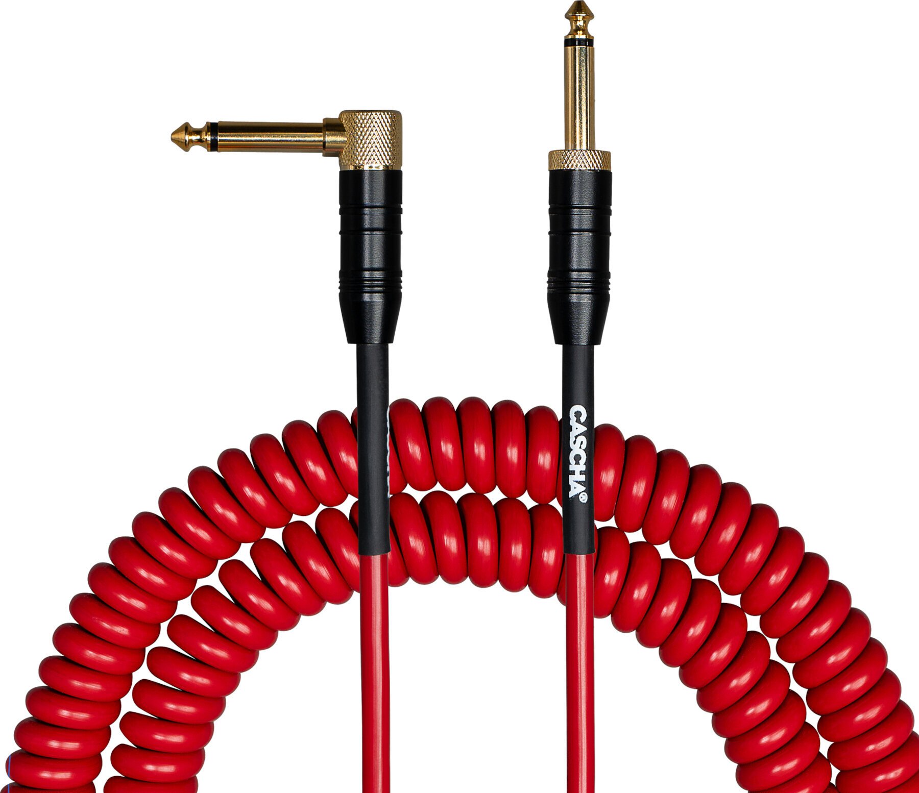 Instrument Cable Cascha Advanced Line Guitar Cable Red 6 m Straight - Angled
