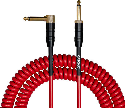 Instrument Cable Cascha Advanced Line Guitar Cable Red 6 m Straight - Angled - 1