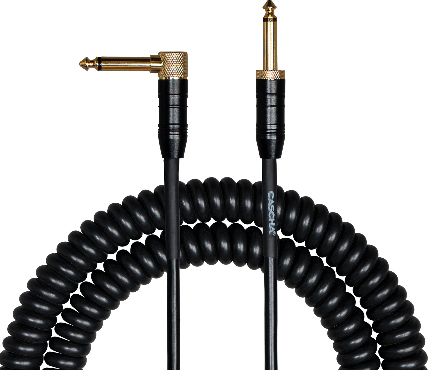 Инструментален кабел Cascha Advanced Line Guitar Cable Черeн 6 m Директен - Ъглов