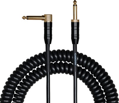 Инструментален кабел Cascha Advanced Line Guitar Cable Черeн 6 m Директен - Ъглов - 1