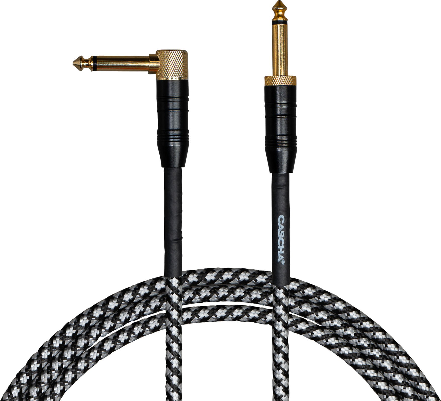 Instrument Cable Cascha Professional Line Guitar Cable Black 6 m Straight - Angled
