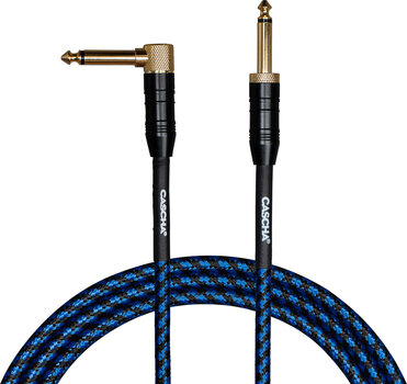 Instrument Cable Cascha Professional Line Guitar Cable Blue 9 m Straight - Angled - 1