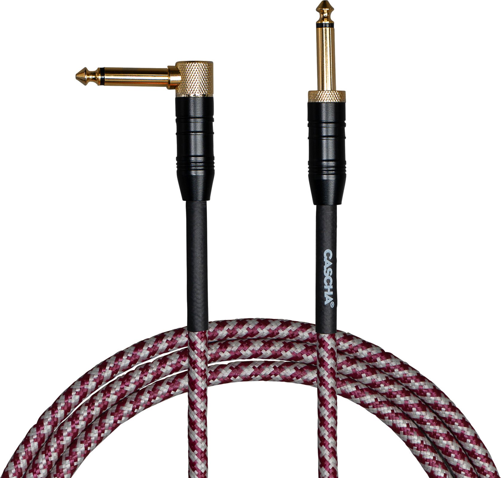 Cable de instrumento Cascha Professional Line Guitar Cable Rojo 6 m Recto - Acodado Cable de instrumento