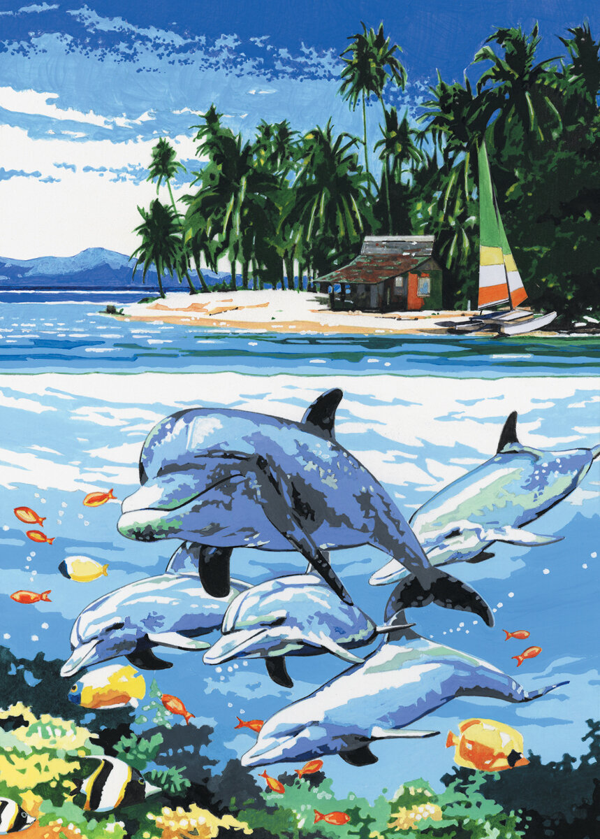 Ζωγραφική με Αριθμούς Royal & Langnickel Ζωγραφική σύμφωνα με αριθμούς Dolphins