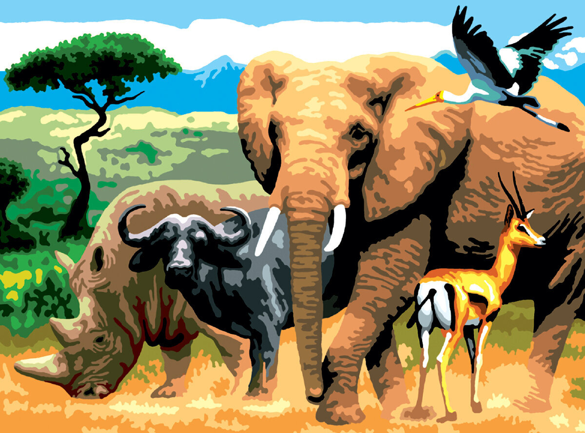 Ζωγραφική με Αριθμούς Royal & Langnickel Ζωγραφική σύμφωνα με αριθμούς African Animals