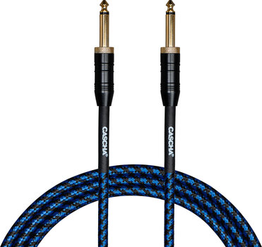 Cable de instrumento Cascha Professional Line Guitar Cable Azul 3 m Recto - Recto Cable de instrumento - 1