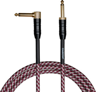 Instrument Cable Cascha Professional Line Guitar Cable Red 9 m Straight - Angled - 1
