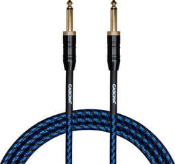 Nástrojový kabel Cascha Professional Line Guitar Cable Tweed Blue 6 m Rovný - Rovný Nástrojový kabel