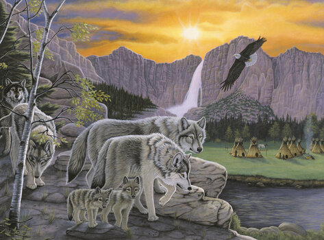 Pintura por números Royal & Langnickel Pintura por números Wolves - 1