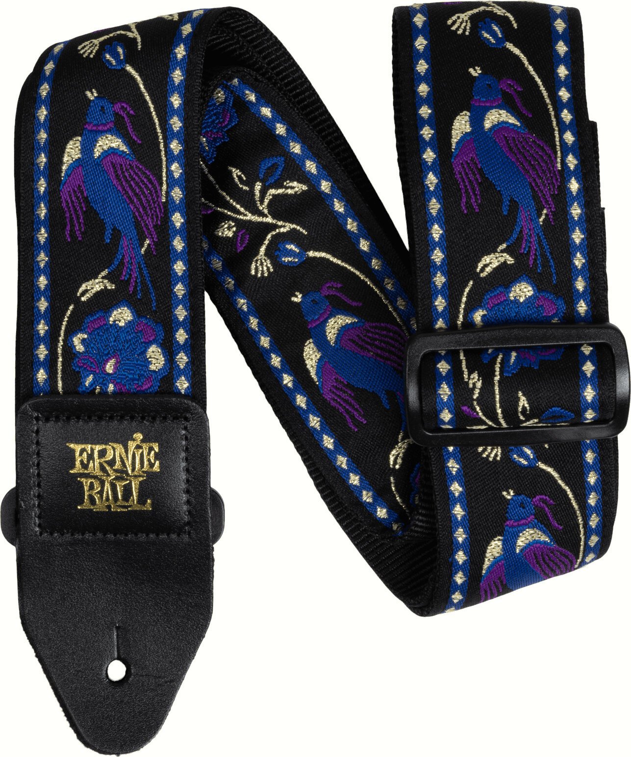 Textile guitar strap Ernie Ball Classic Jacquard Guitar/Bass Strap Textile guitar strap Purple Pleasant Pheasant