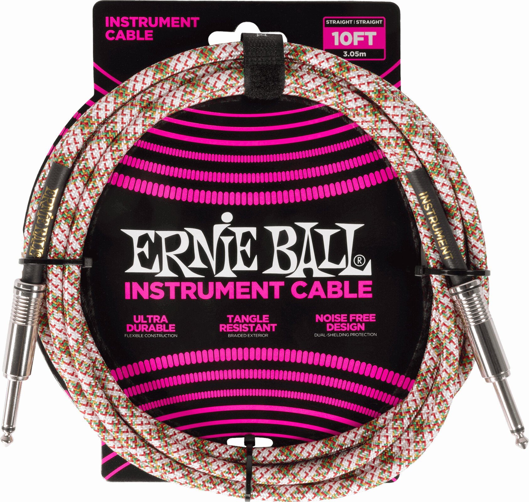 Câble d'instrument Ernie Ball Braided Instrument Cable Straight/Straight 3 m Droit - Droit Câble d'instrument