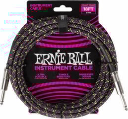 Инструментални кабл Ernie Ball Braided Instrument Cable Straight/Straight 5,5 m Ravni - Ravni Инструментални кабл