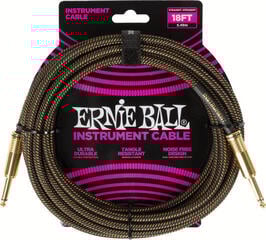 Инструментални кабл Ernie Ball Braided Instrument Cable Straight/Straight 5,5 m Ravni - Ravni Инструментални кабл