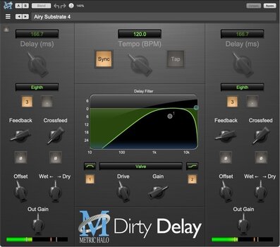 Studio software plug-in effect Metric Halo MH DirtyDelay v4 (Digitaal product) - 1
