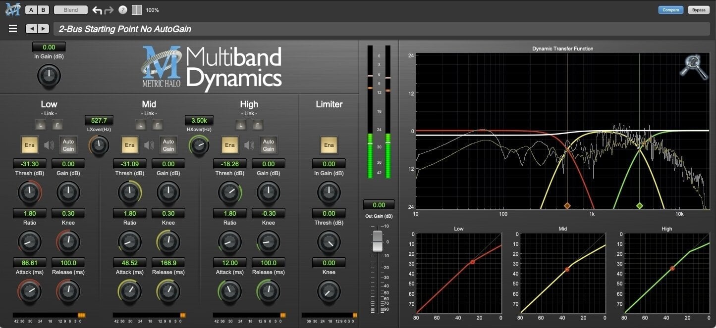Studio software plug-in effect Metric Halo MH MultibandDynamics v4 (Digitaal product)