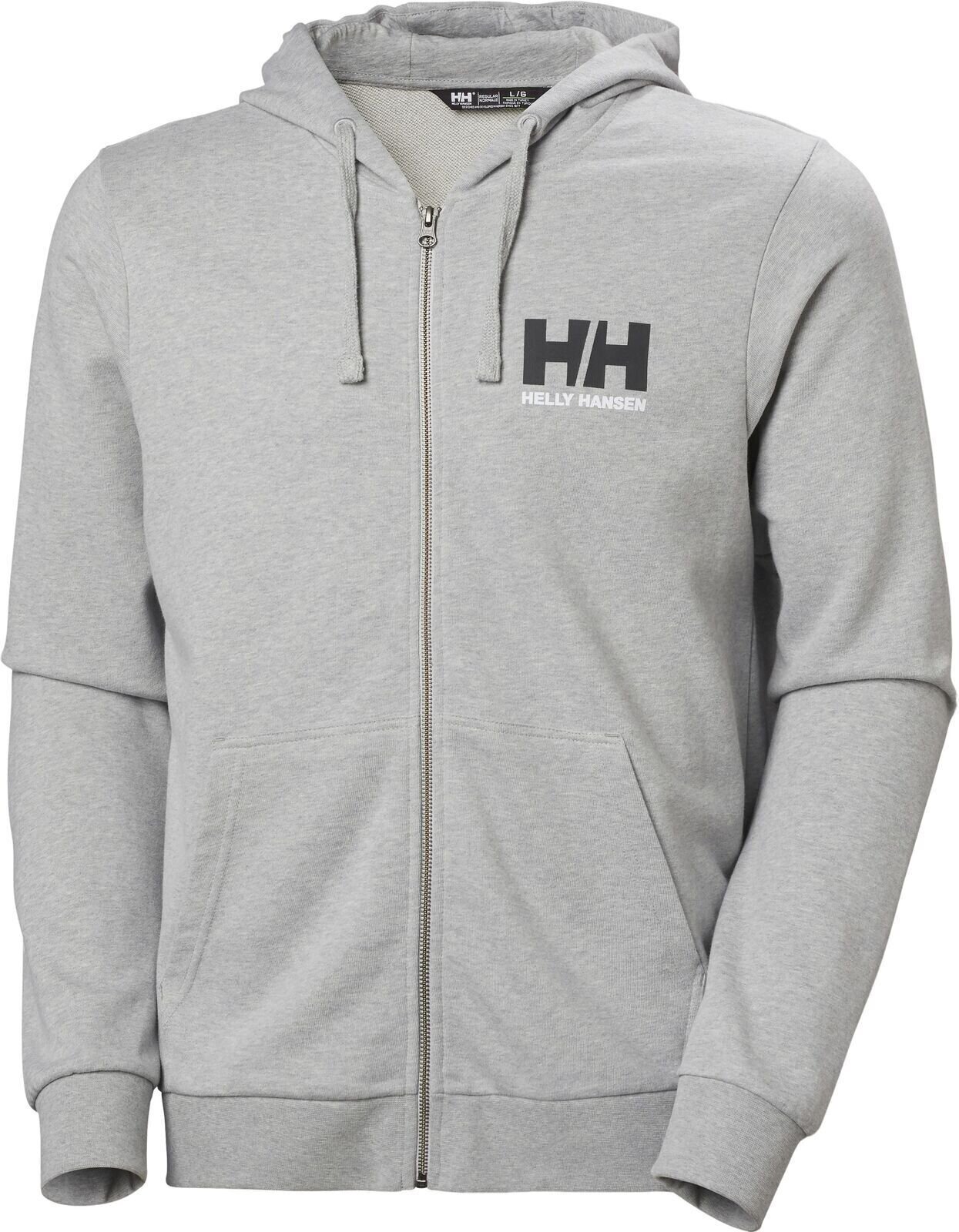 Trui Helly Hansen HH Logo Full Zip Hoodie 2.0 Trui Grey Melange 2XL