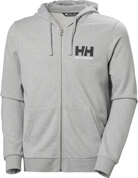 Sweatshirt Helly Hansen HH Logo Full Zip Hoodie 2.0 Sweatshirt Grey Melange 2XL - 1