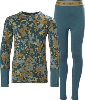 Thermo ondergoed voor heren Helly Hansen JR Graphic Lifa Merino Set Dark Creek Splash Camo 152/12 Thermo ondergoed voor heren - 1