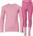 Camada de base náutica Helly Hansen Juniors' LIFA® Merino Midweight Base Layer Set Sugar Pink 140/10 Camada de base náutica
