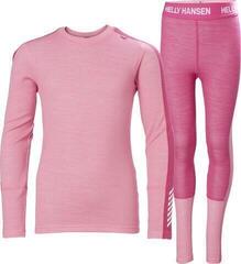 Indumento Helly Hansen Juniors' LIFA® Merino Midweight Base Layer Set Sugar Pink