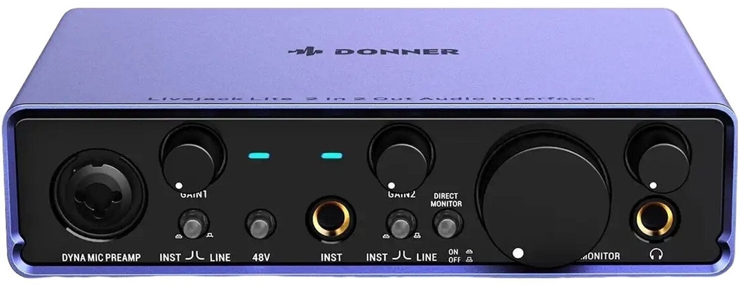 DTM・DAW DONNER Livejack Lite 2 In 2 DONNER Livejack Lite 2 In 2 Out Audio Interface, Dyna Mic