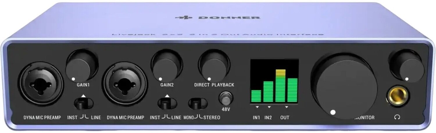 USB audio převodník - zvuková karta Donner Livejack 2X2