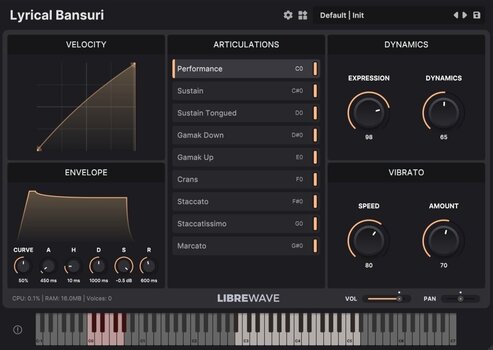 Logiciel de studio Instruments virtuels LibreWave Lyrical Bansuri (Produit numérique) - 1
