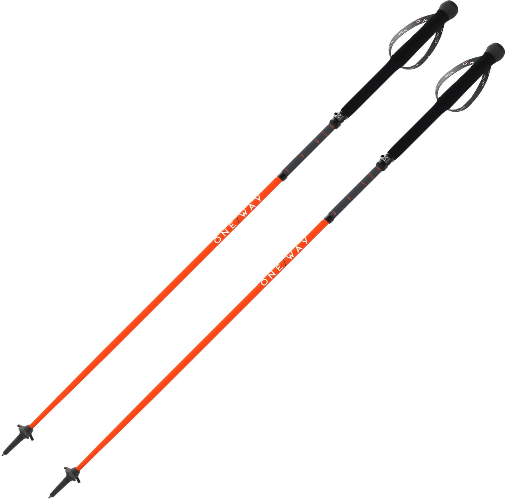 Μπατόν Ορειβασίας One Way MTX Carbon Vario Orange/Black 115 - 135 cm Μπαστούνια πεζοπορίας