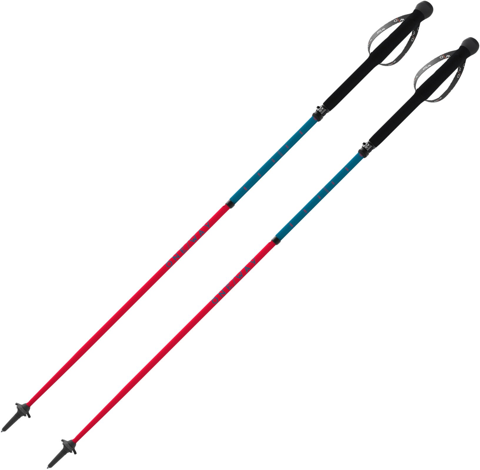 Štapovi za trekking One Way MTX Carbon Vario Lite Red/Blue 105 - 125 cm Trekking štapovi