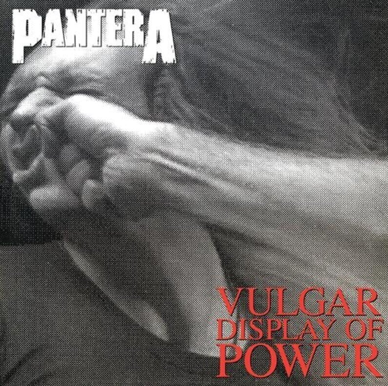 Vinyl Record Pantera - Vulgar Display Of Power (Limited Edition) (White & True Metal Gray Marbled) (LP)