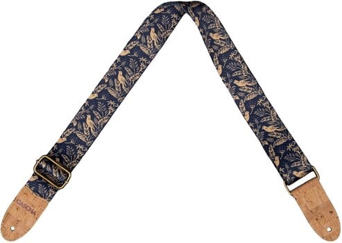 Ukulele Strap Cascha CUS-VC2 Vegan Cork Ukulele Strap Midnight Birds - 1