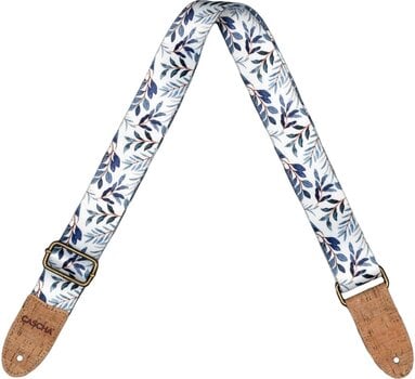 Ukulele Strap Cascha CUS-VC3 Vegan Cork Ukulele Strap Blue Twigs - 1