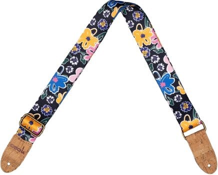 Ukulele Strap Cascha CUS-VC5 Vegan Cork Ukulele Strap Floral Sketch - 1