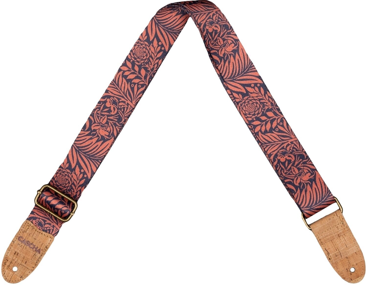 Ukulele Strap Cascha CUS-VC7 Vegan Cork Ukulele Strap Rose Jungle