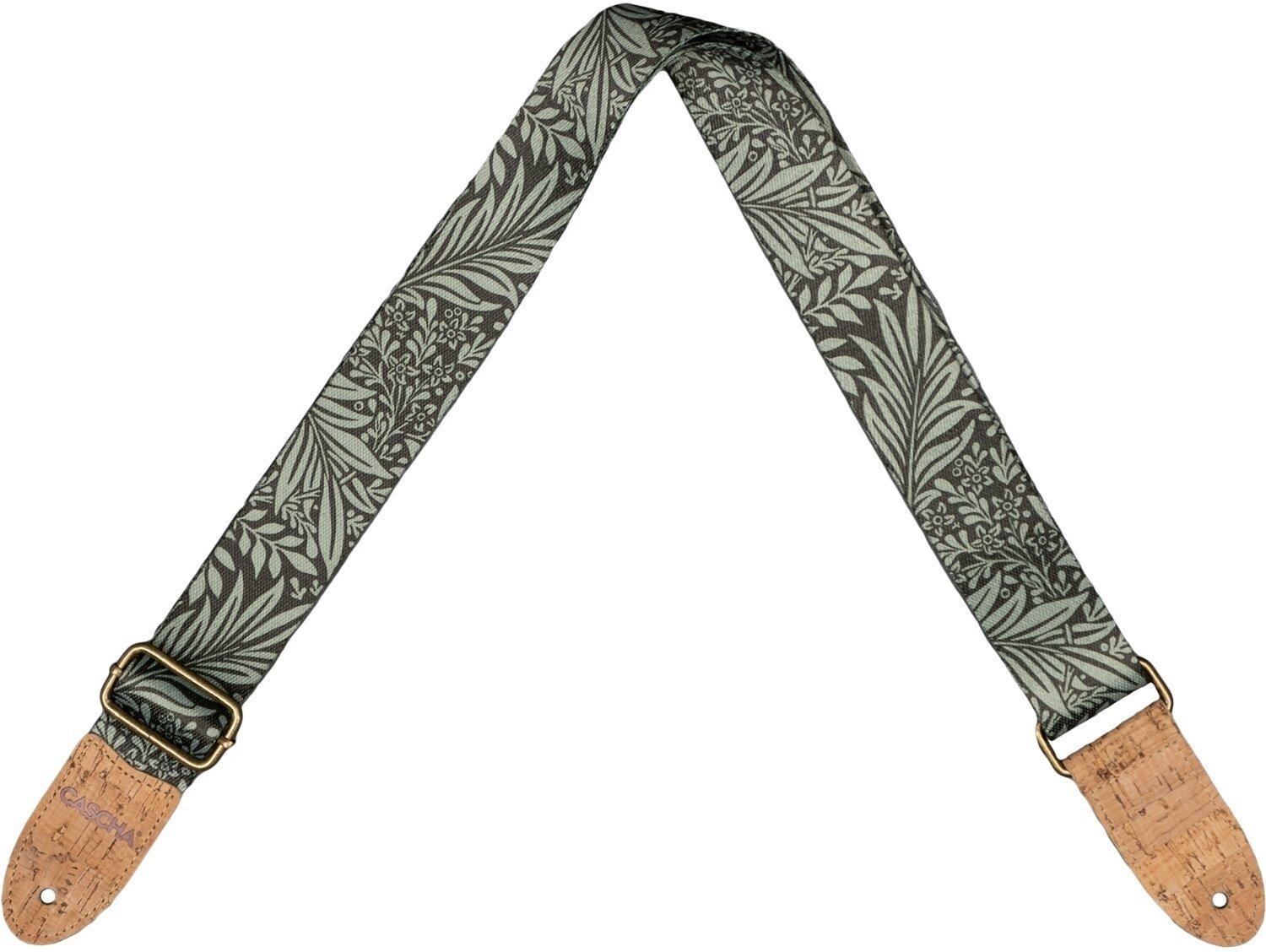 Ukulele Strap Cascha CUS-VC8 Vegan Cork Ukulele Strap Olive Jungle