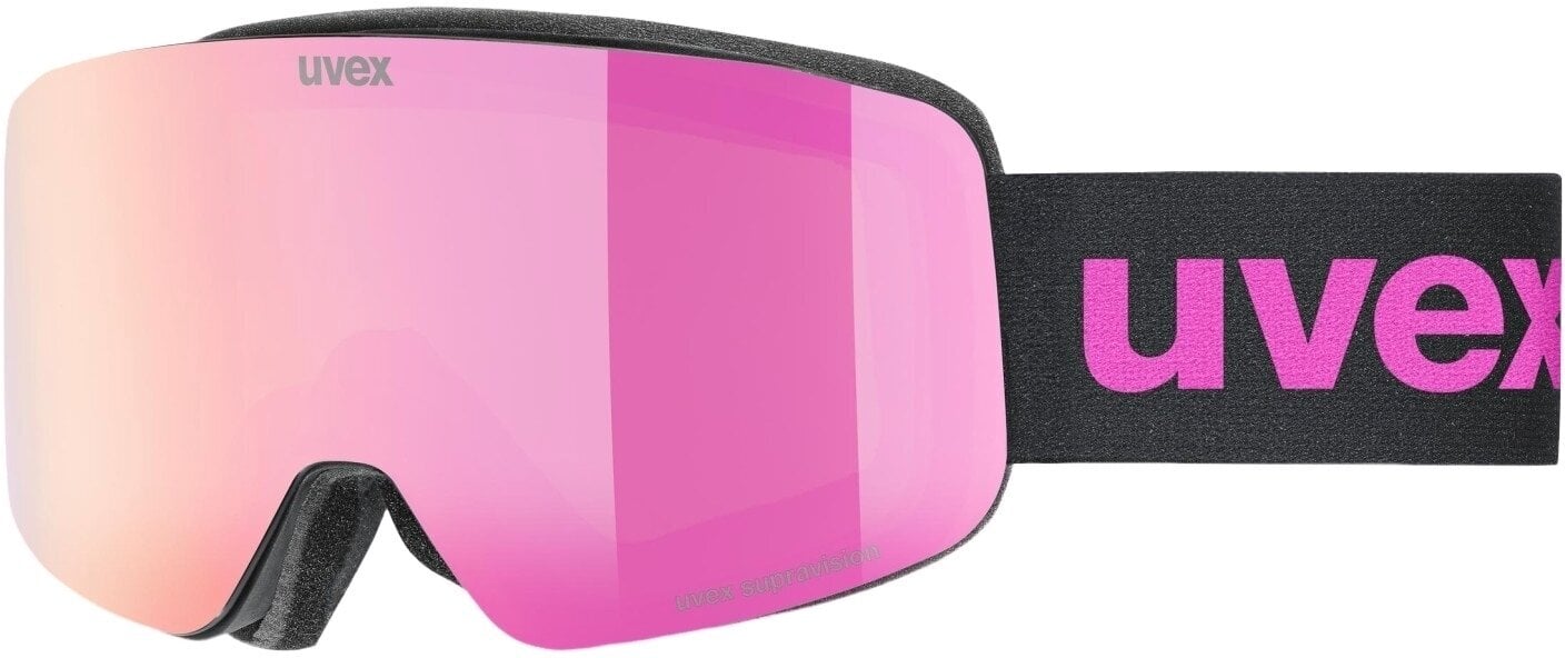 Occhiali da sci UVEX Pwdr FM Black Mat/Mirror Pink Occhiali da sci