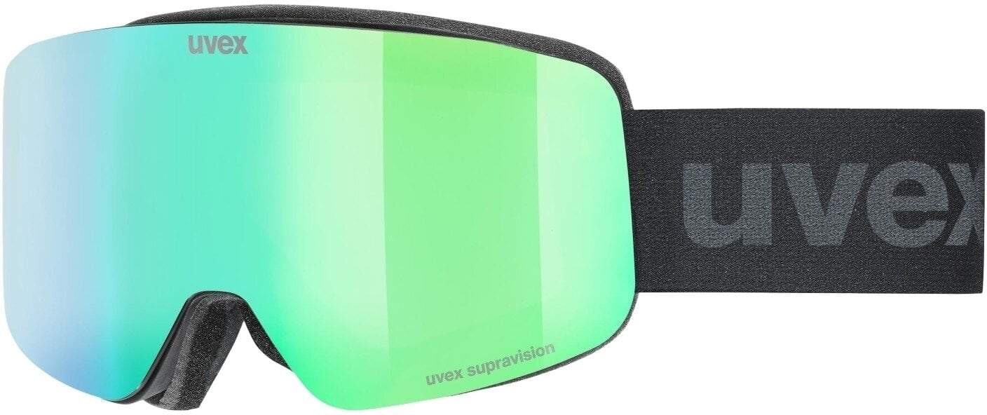 Hiihtolasit UVEX Pwdr FM Black Mat/Mirror Green Hiihtolasit