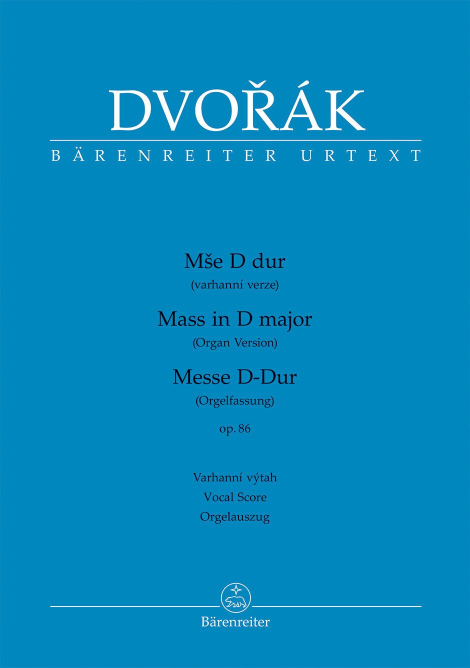 Note Bärenreiter Mše D dur op. 86 Note