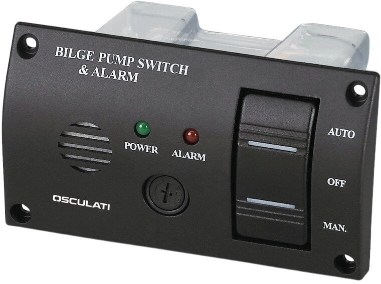 Marine Switch Osculati Switch Panel with Audible Alarm for Bilge Pumps 12 / 24 V Marine Switch