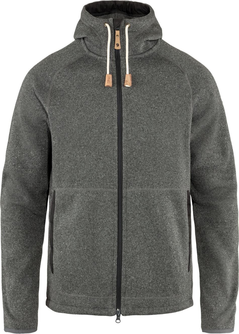 Friluftsliv huvtröja Fjällräven Övik Fleece Dark Grey 2XL Friluftsliv huvtröja