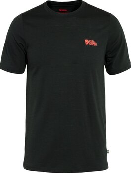 Outdoor T-Shirt Fjällräven Abisko Wool Logo SS M Black L T-Shirt - 1