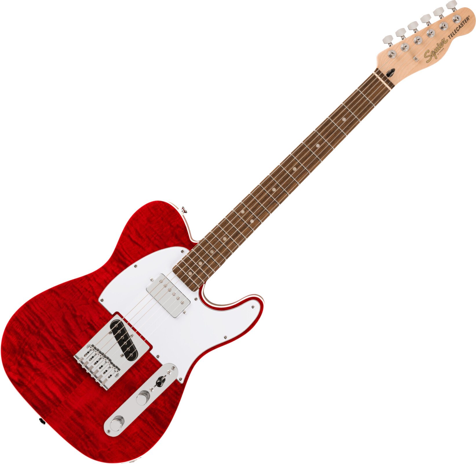 Electric guitar Fender Squier Affinity Series Telecaster FMT SH LRL Crimson Red Transparent Electric guitar