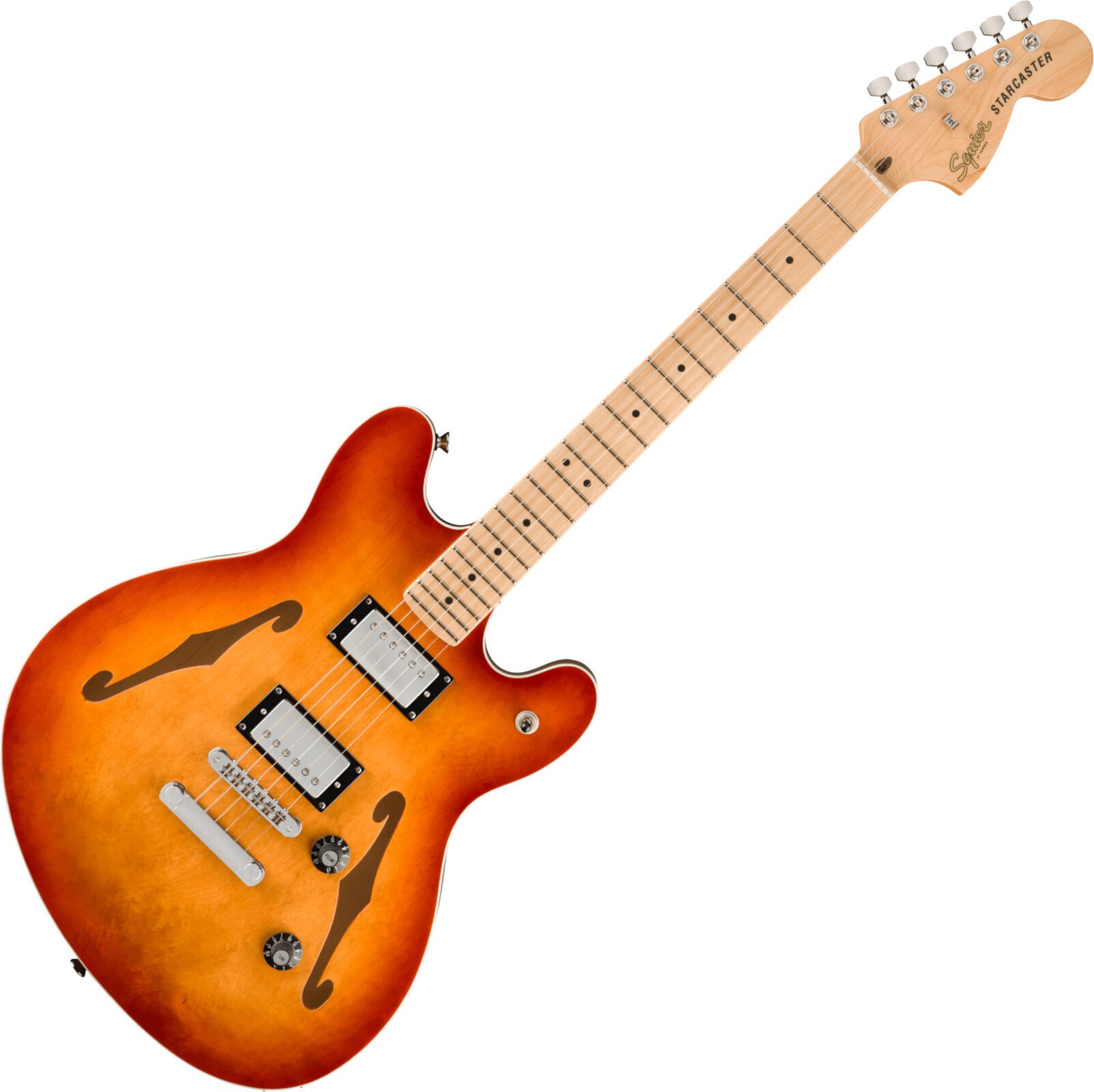 Halbresonanz-Gitarre Fender Squier Affinity Series Starcaster Deluxe MN Sienna Sunburst Halbresonanz-Gitarre