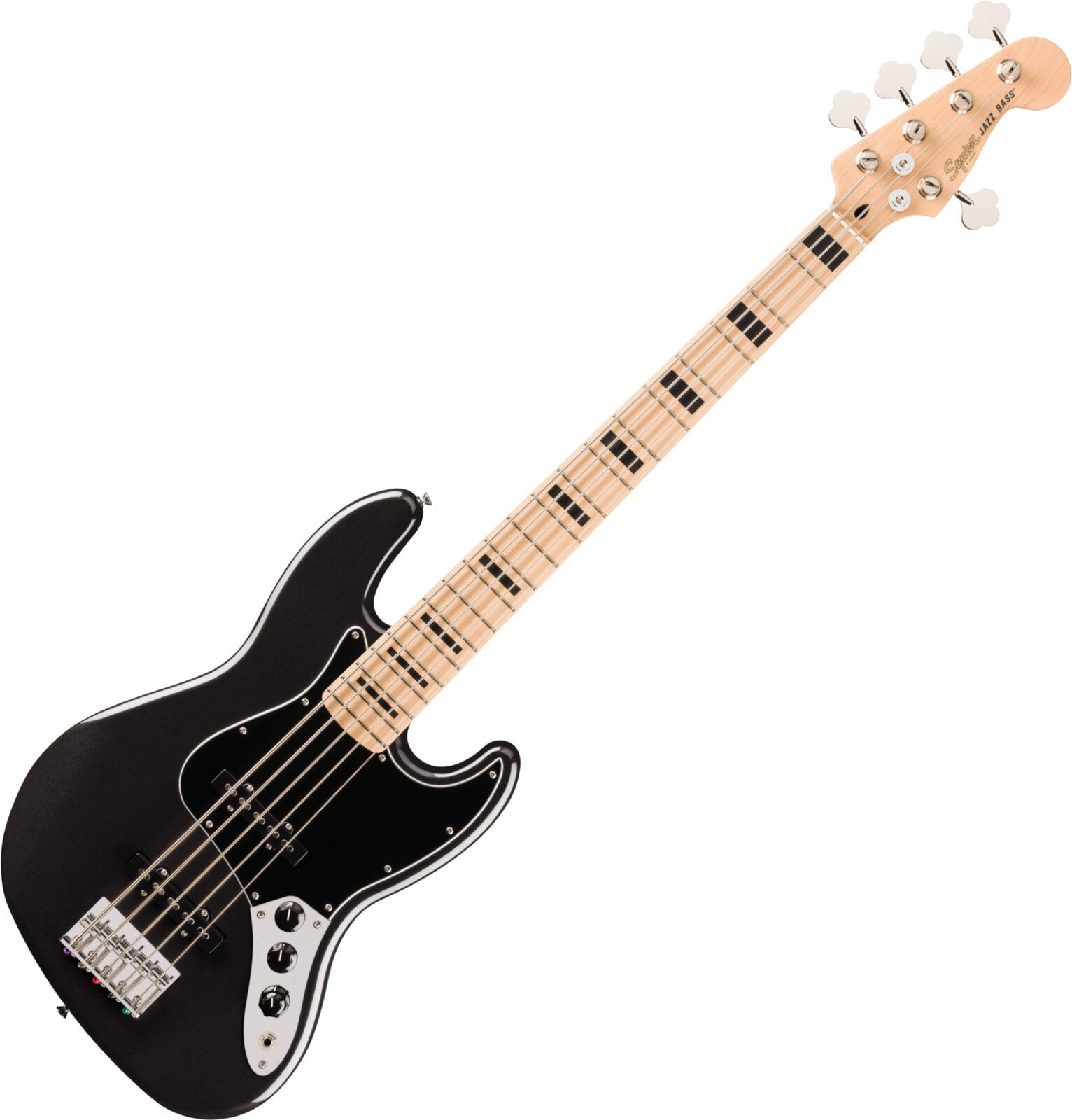 5-string Bassguitar Fender Squier Affinity Series Active Jazz Bass V MN Black Metallic 5-string Bassguitar