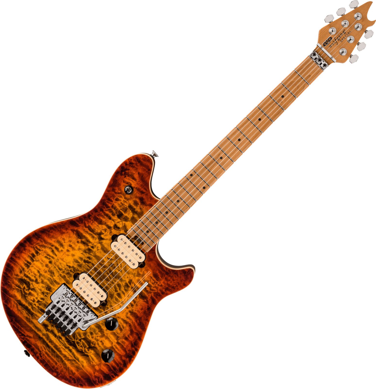 Chitară electrică EVH Wolfgang Special QM MN Tiger Eye Glow Chitară electrică