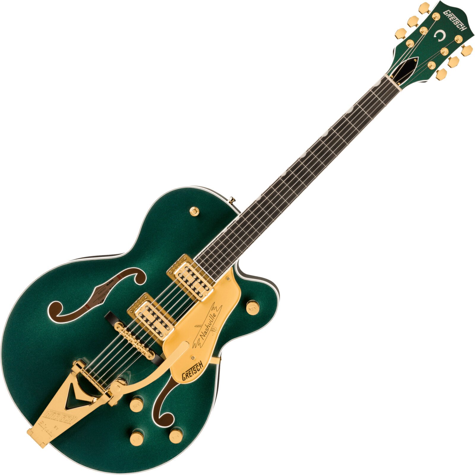 Semi-Acoustic Guitar Gretsch Nashville Hollow Body ST EB Cadillac Green Semi-Acoustic Guitar